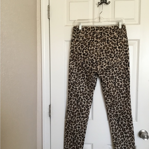 Veronica Beard Debbie Leopard Button Fly 10" High Rise Skinny Leg Jeans Size 28 - Picture 8 of 12